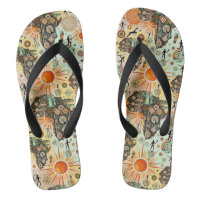 Africa Map Decorative Tribal Elements Pattern