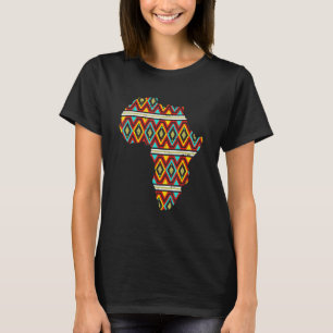 Africa Map Ethnic Dashiki Kente Cool African Ameri T-Shirt