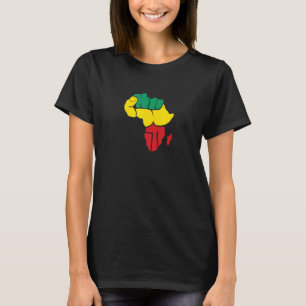 Africa Map Fist Green Yellow Red T-Shirt
