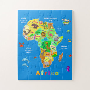 Africa Map for kids Jigsaw Puzzle