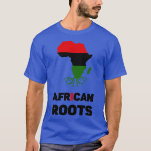 Africa Map Gift With African Roots AfroAmerica T-Shirt