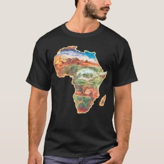 Africa Map Green Yellow Red Proud African Pride Ju T-Shirt