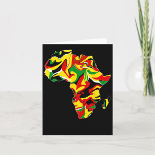 Africa Map Green Yellow Red Proud African Pride Ke Card