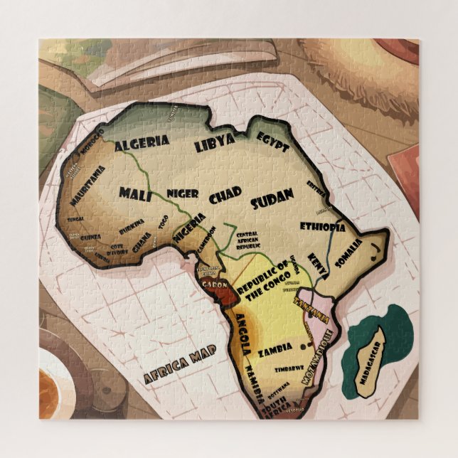 Africa Map  Jigsaw Puzzle (Vertical)