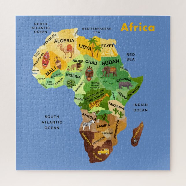 Africa Map jigsaw puzzle (Vertical)