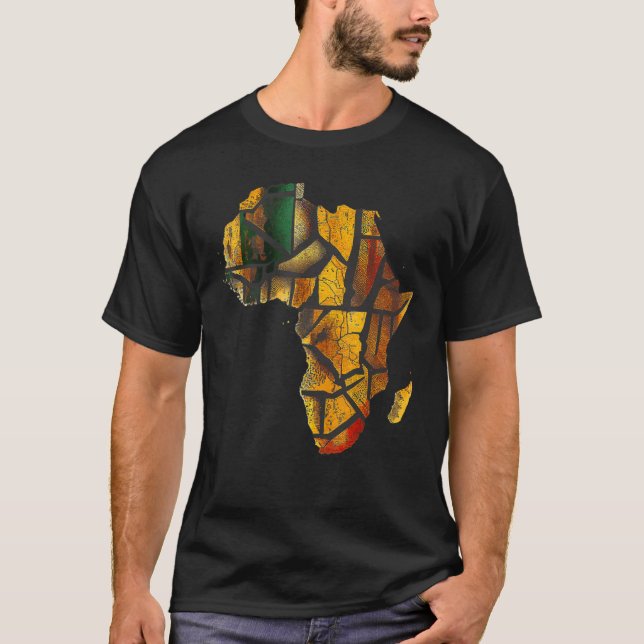 Africa Map Kente Cloth Graphic Tees for Men Women  (Front)