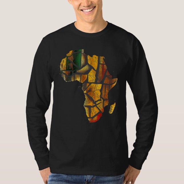 Africa Map Kente Cloth Graphic Tees for Men Women  (Front)
