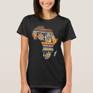 Africa Map Kente Cloth Kwanzaa Men Women African G T-Shirt