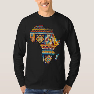 Africa Map Kente Cloth Kwanzaa Men Women African G T-Shirt