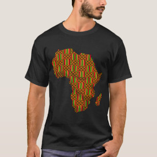 Africa Map Kente For African T-Shirt
