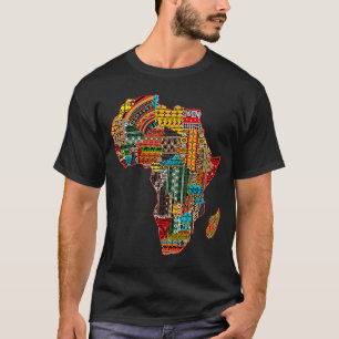 Africa Map Names Of African Countries Afro Melanin T-Shirt