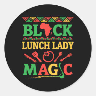 Africa Map Pen Books History Month Black Lunch Lad Classic Round Sticker