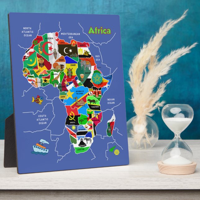 Africa Map Plaque (Side)
