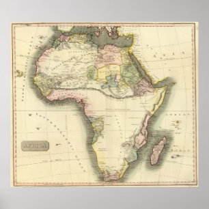 Africa map poster