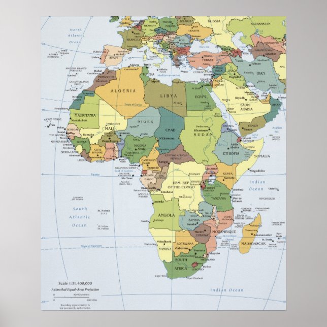 Africa Map Print (Front)