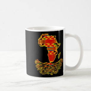 Africa Map Traditional Kente Cloth African Roots C Coffee Mug