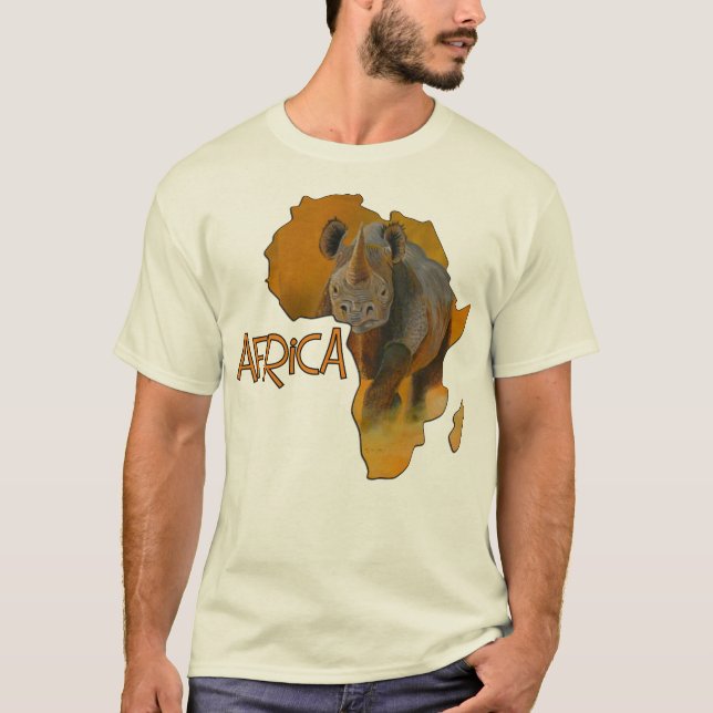 Africa map  Tshirt No 6 (Front)