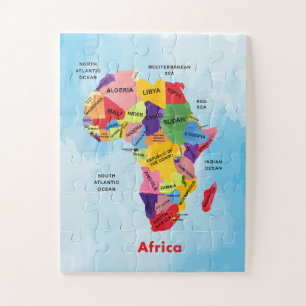 Africa Map watercolor jigsaw puzzle