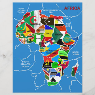 Africa Map with flags Flyer