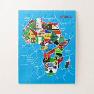 Africa map with flags jigsaw puzzle