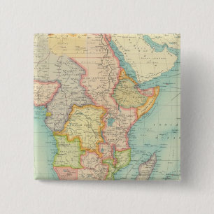 Africa Map with shipping routes 15 Cm Square Badge