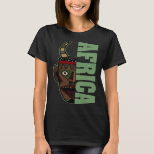 Africa Mask African Afro History Reggae Melanin  2 T-Shirt