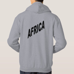 AFRICA men's gray hat sweat Hoodie