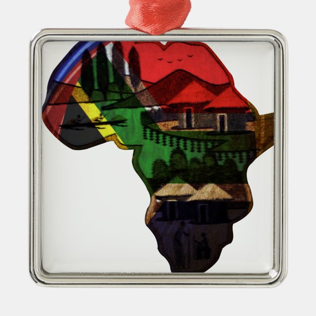 Africa Metal Tree Decoration (Front)