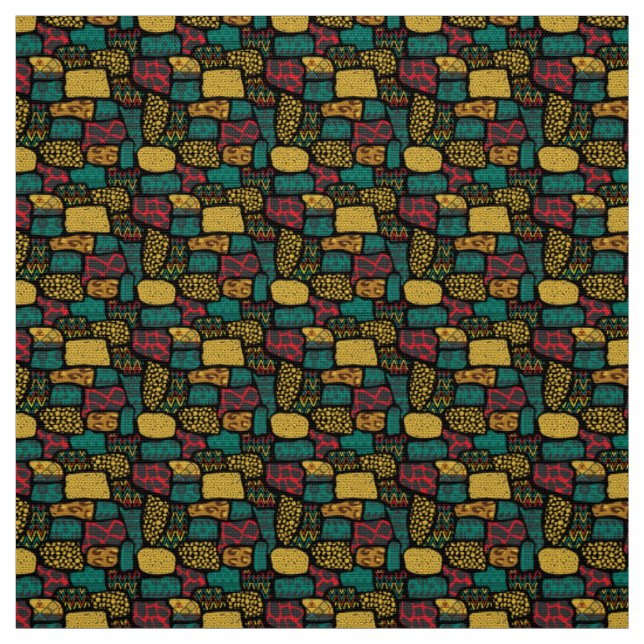 Africa Multi coloured Fabric (Swatch)