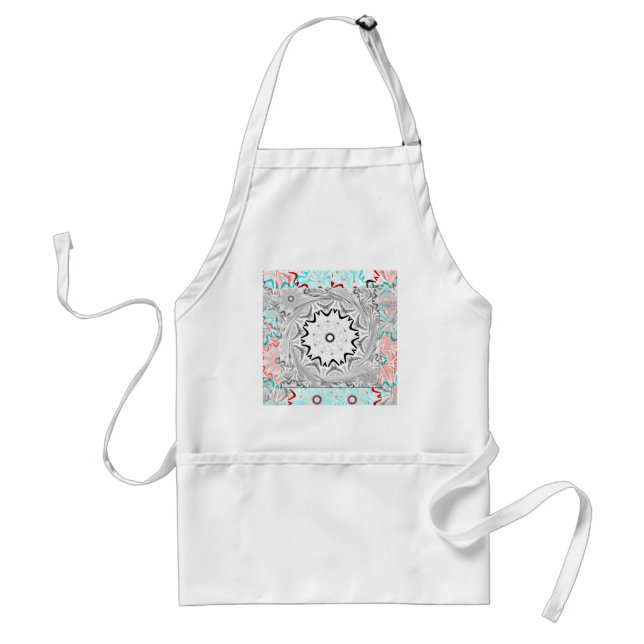 Africa Pink Cyan geometry Standard Apron (Front)