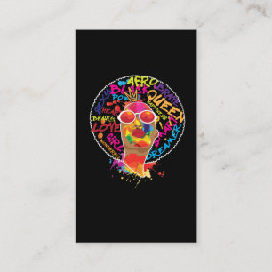 Africa Proud Black American Afro Melanin Queen Business Card