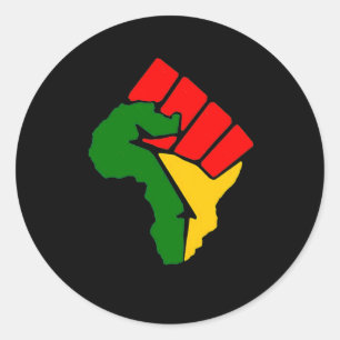 Africa Raised Fist Sticker 