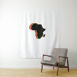 "Africa" - Red, Gold and Green Tapestry