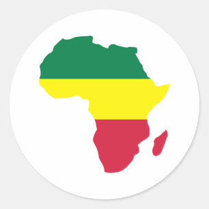 Africa Reggae Classic Round Sticker