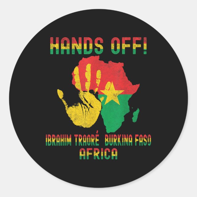 Africa Resistance Thomas Sankara Burkina Faso Ibra Classic Round Sticker (Front)