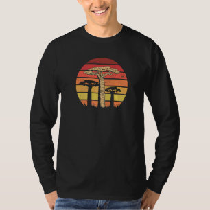 Africa Retro Sunset African Baobab Trees Premium T-Shirt