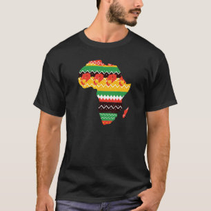 Africa Retro Vintage Map Kente Cool For African T-Shirt