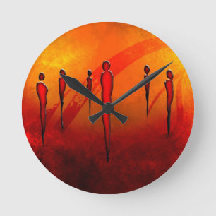 Africa retro vintage style gifts 22 round clock