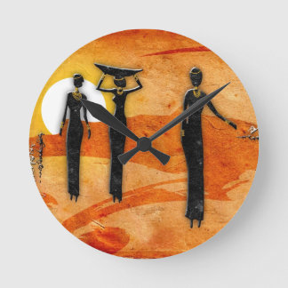 Africa retro vintage style gifts 35 round clock