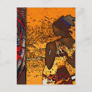 Africa retro vintage style gifts AF107 Postcard