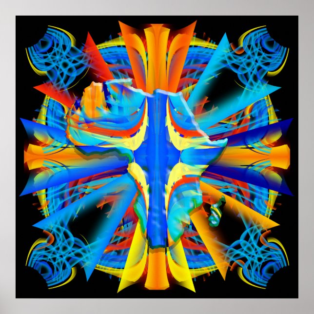 Africa Rising Africa Artwork revolution print (Front)