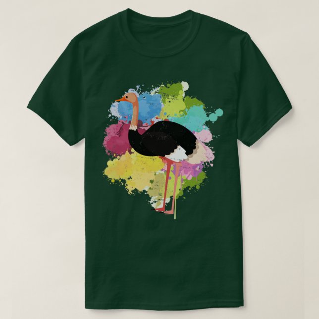 Africa Safari Bird Ostrich T-Shirt (Design Front)