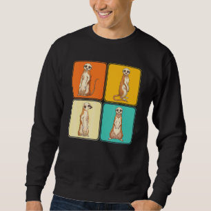 Africa Safari Cute Zoo Animal  Pop Meerkat Sweatshirt