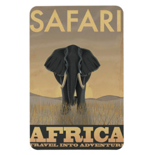 Africa Safari vintage travel poster Magnet