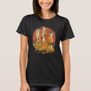 Africa Safari Zoo Animal   Retro Meerkat T-Shirt