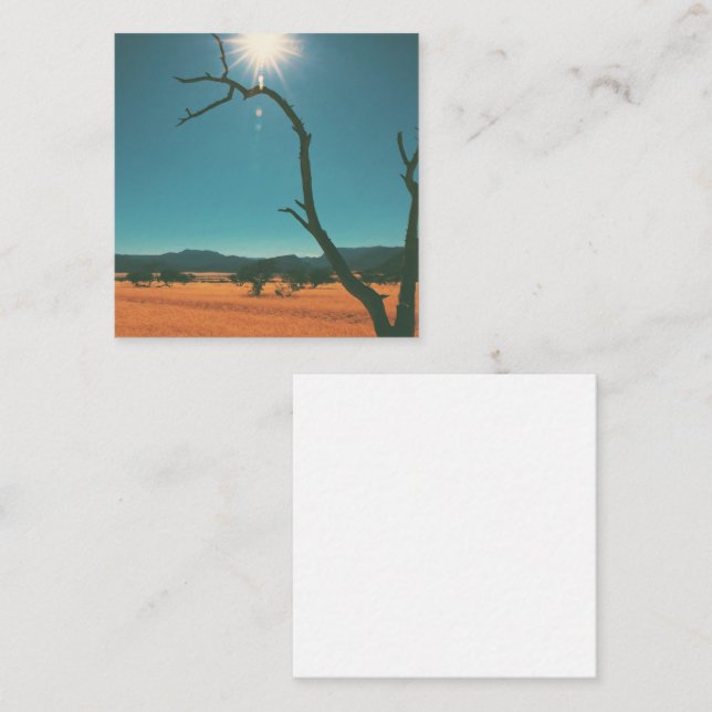 Africa Savannah Grass Tree View Panorama Enclosure Card (Front/Back)