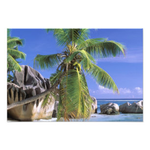 Africa, Seychelles, La Digue Island. Granite 2 Photo Print