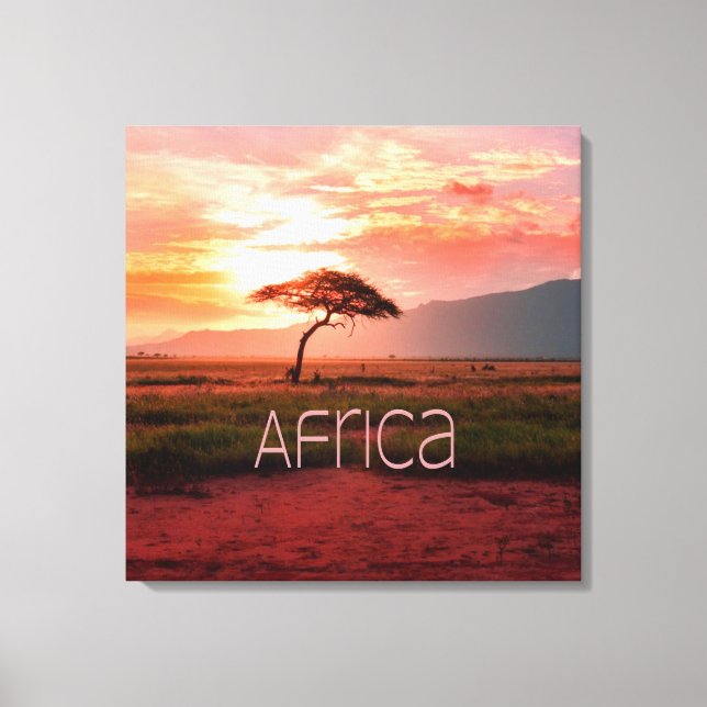 Africa Sunset African Canvas Print (Front)