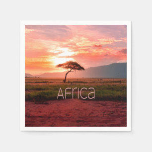 Africa Sunset African Napkin