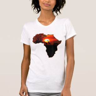 Africa T Shirt Map Of Africa Tee South African Sun